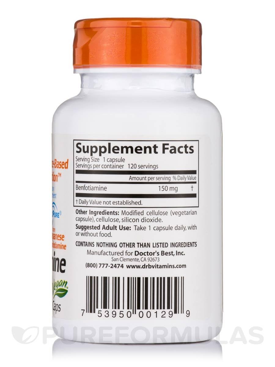 Doctor's Best Benfotiamine 150 mg - 120 Vegetarian Capsules - image 2
