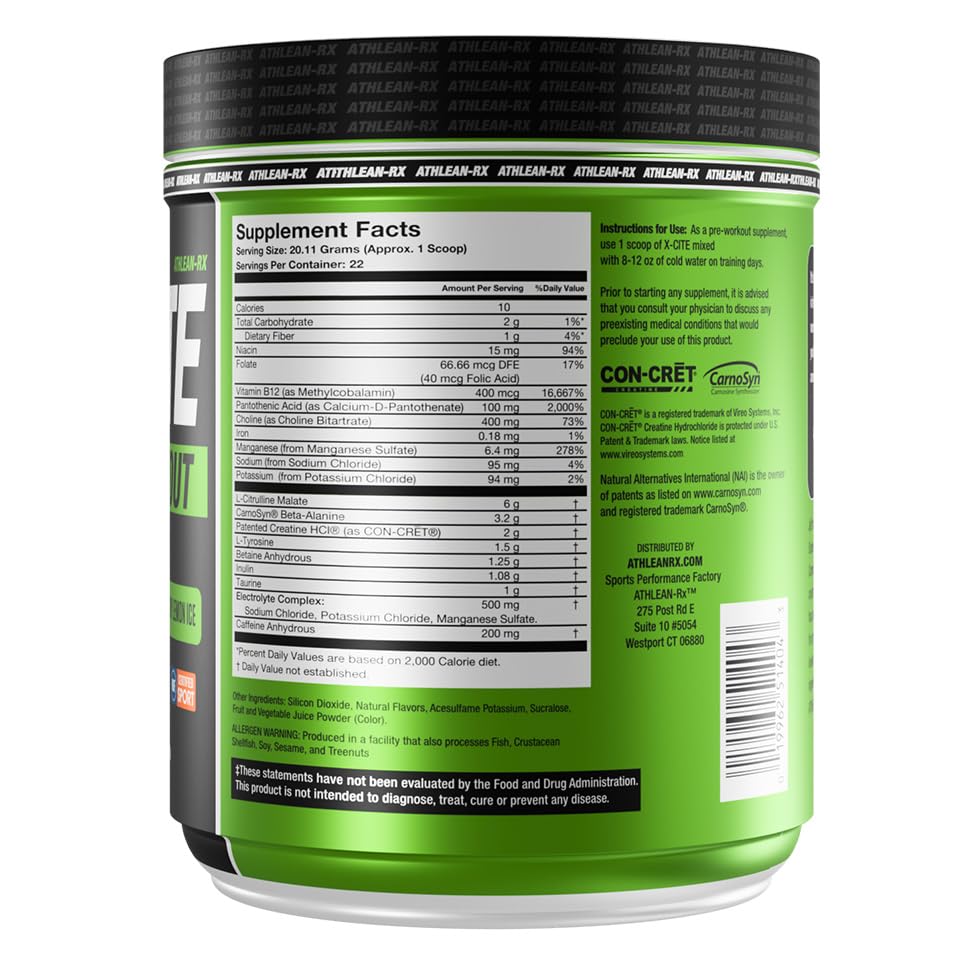 ATHLEAN-RX X-CITE Pre-Workout by ATHLEAN-X - Enhanced Formula