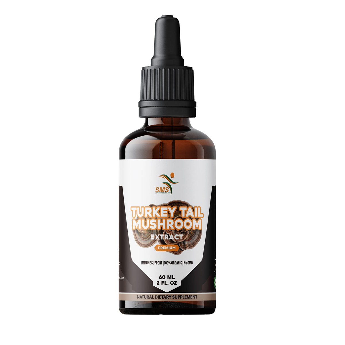 SMSHEALTHPRODUCTS.com Turkey Tail Mushroom Drops - 2 fl oz - image 5