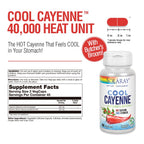 SOLARAY Cool Cayenne Pepper 40,000 HU Circulation Support - 90 Capsules - image 3