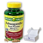 Fusion Shop Store Ashwagandha 500mg Root Powder - 60 Capsules
