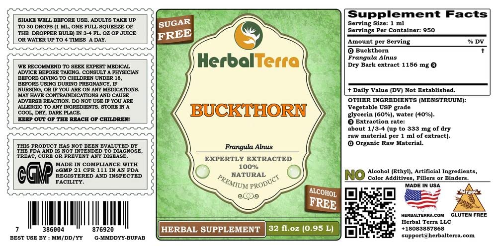 Herbal Terra LLC Buckthorn (Frangula Alnus) Tincture