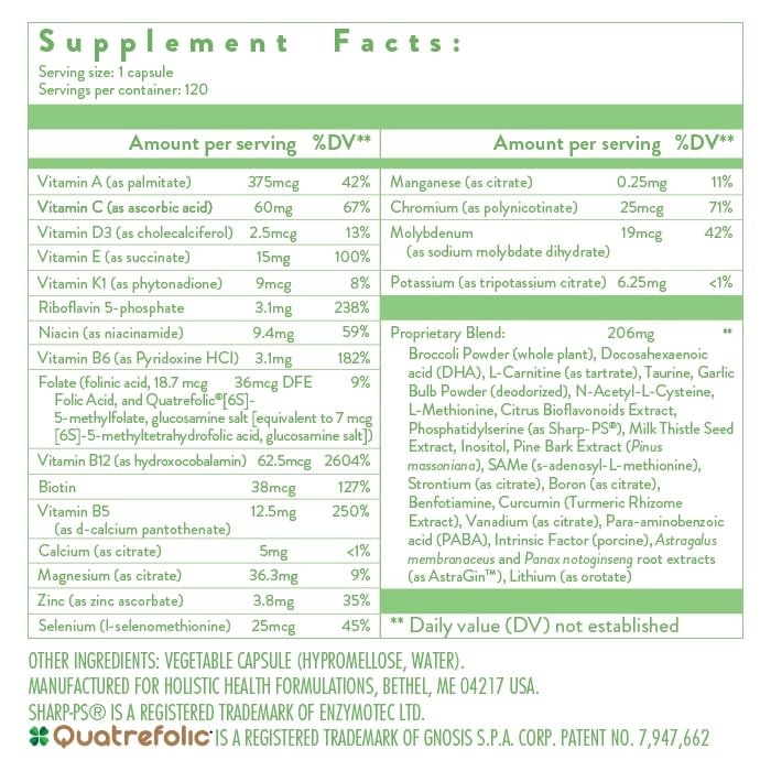 Holistic Health All in One Multivitamin & Mineral - 120 Capsules - image 3