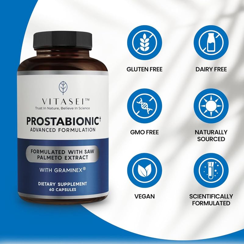 VITASEI Prostabionic Prostate Dietary Supplements for Men W/Saw