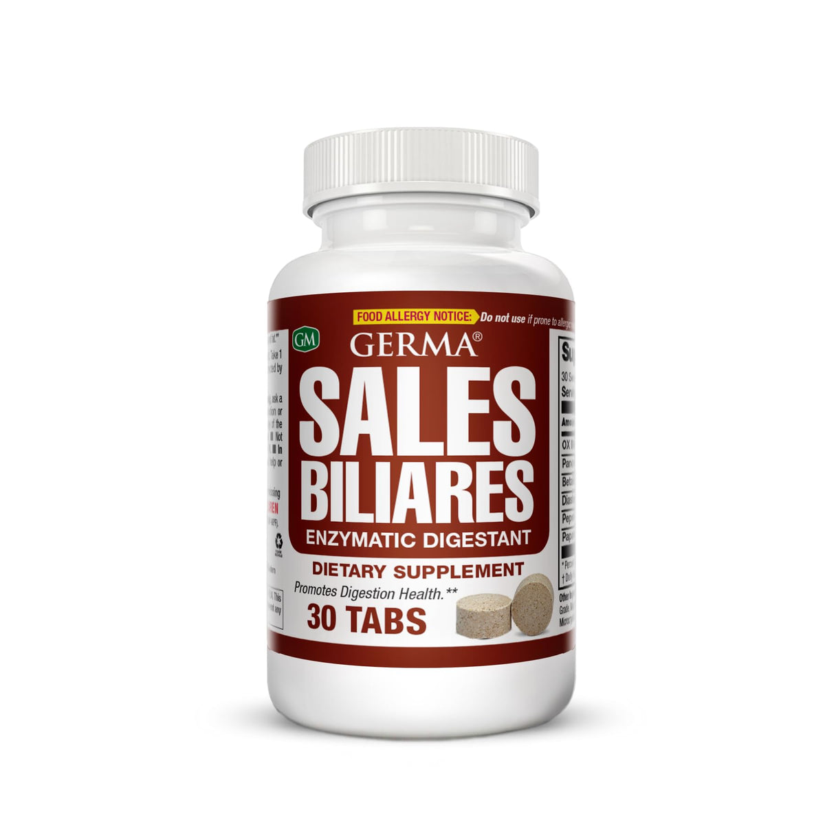 Germa Bile Salts Natural Dietary Supplement for Liver Support - 30 Tablets - image 4