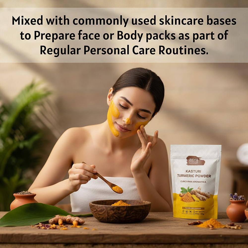 Ireya Ayurveda Kasthuri Manjal Turmeric Powder for Skin - 100g - image 3