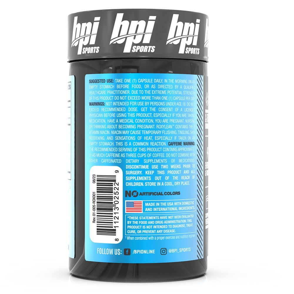 BPI Sports Roxylean Extreme Fat Burner - 60 Capsules - image 2