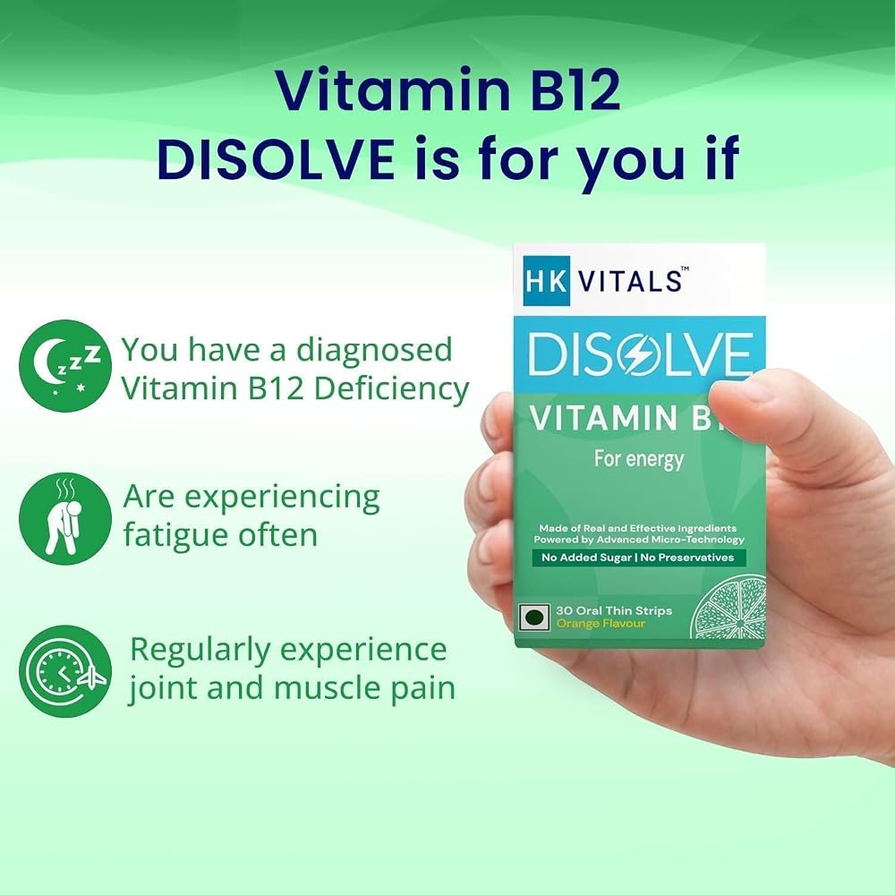 SENTA HealthKart HK Vitals Vitamin B12 for Energy - 30 Strips - image 4