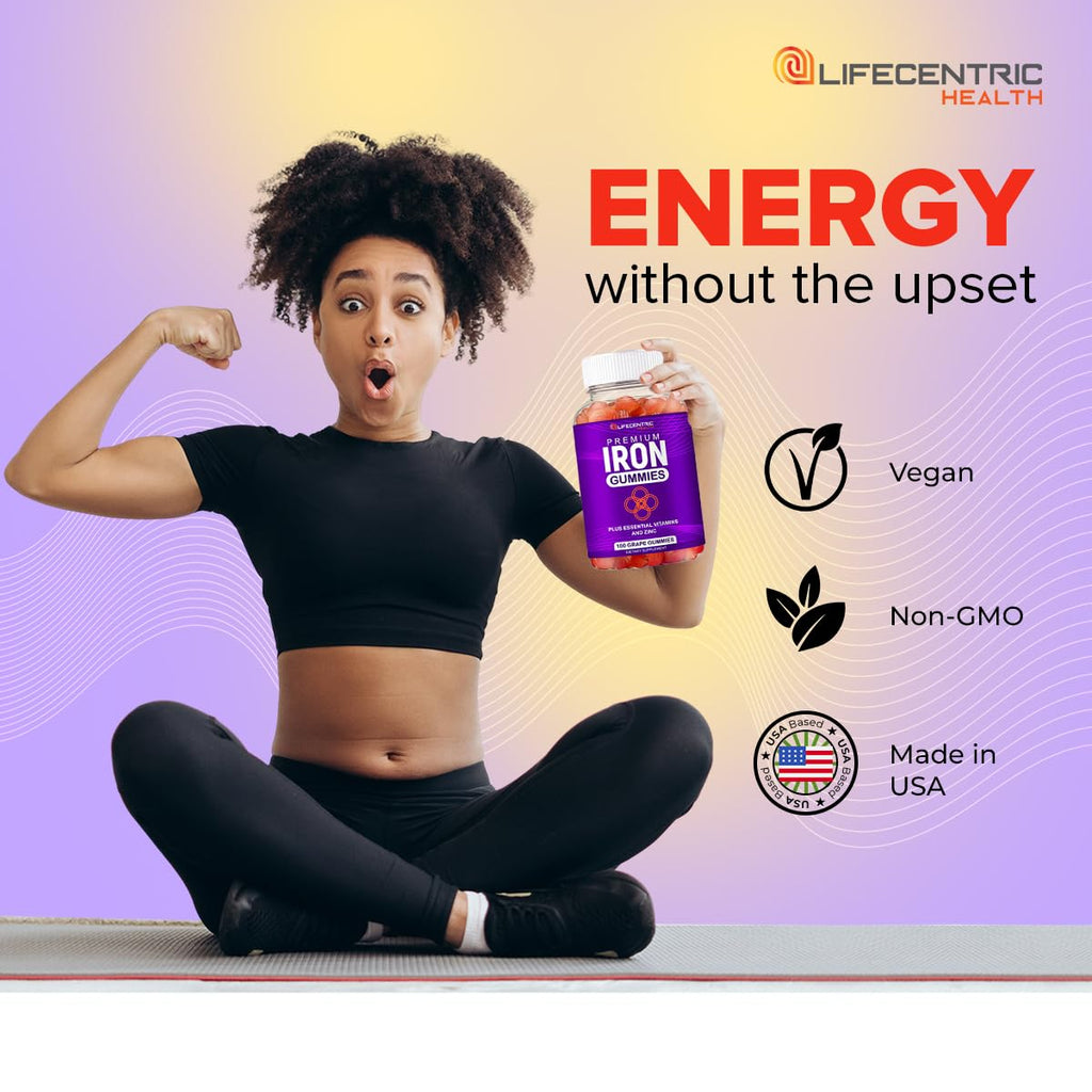LifeCentric Health Iron Gummies with Biotin & Zinc - 100 Count - image 4