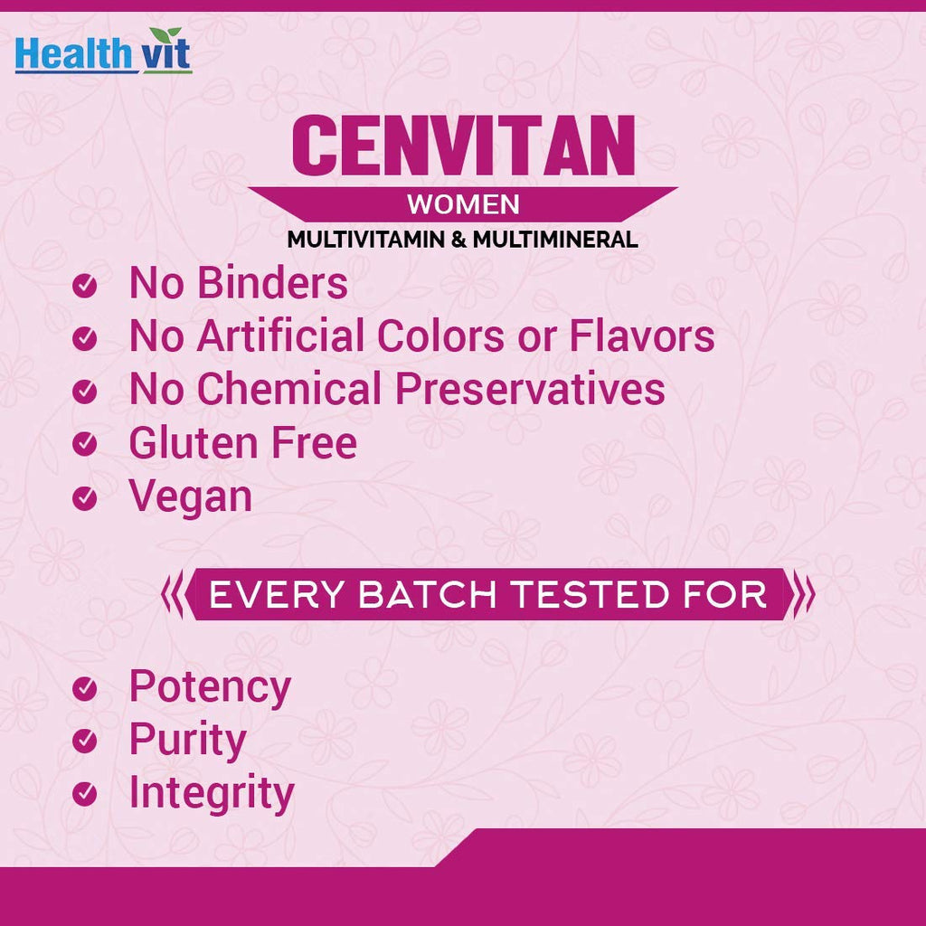 Dharma Healthvit Cenvitan Women Multivitamin with 26 Nutrients - 60 Tablets - image 8