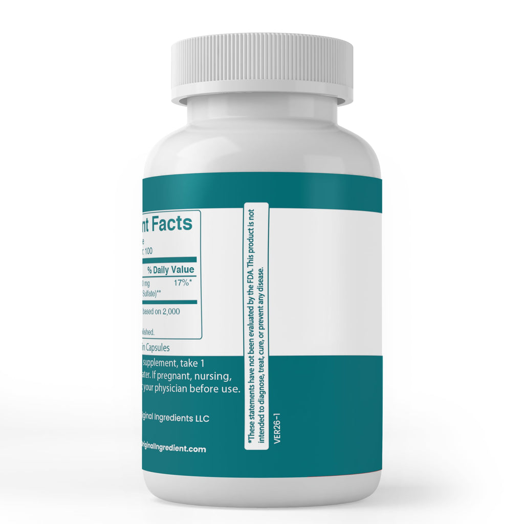 Pure Original Ingredients Epsom Salt - 100 Capsules - image 3