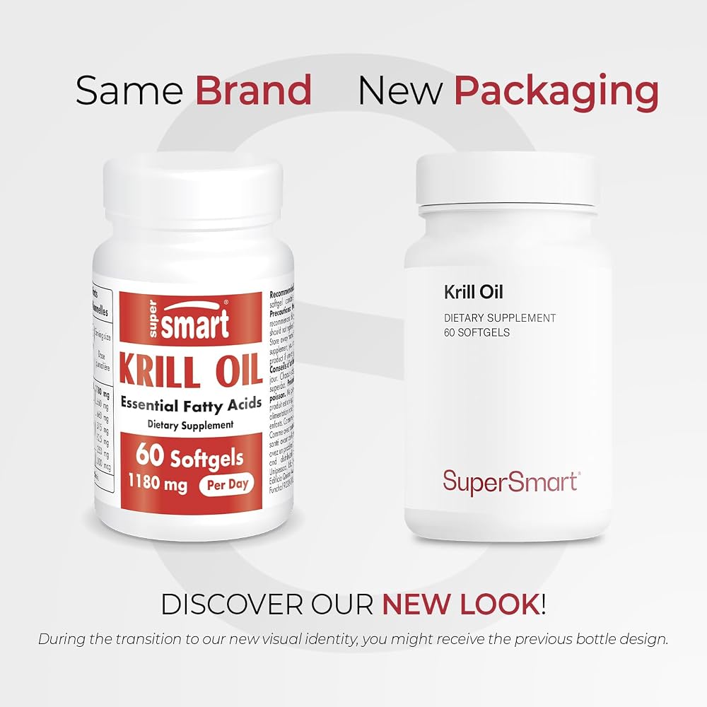 Supersmart Krill Oil Supplement 1180mg Omega-3 - 60 Softgels - image 2