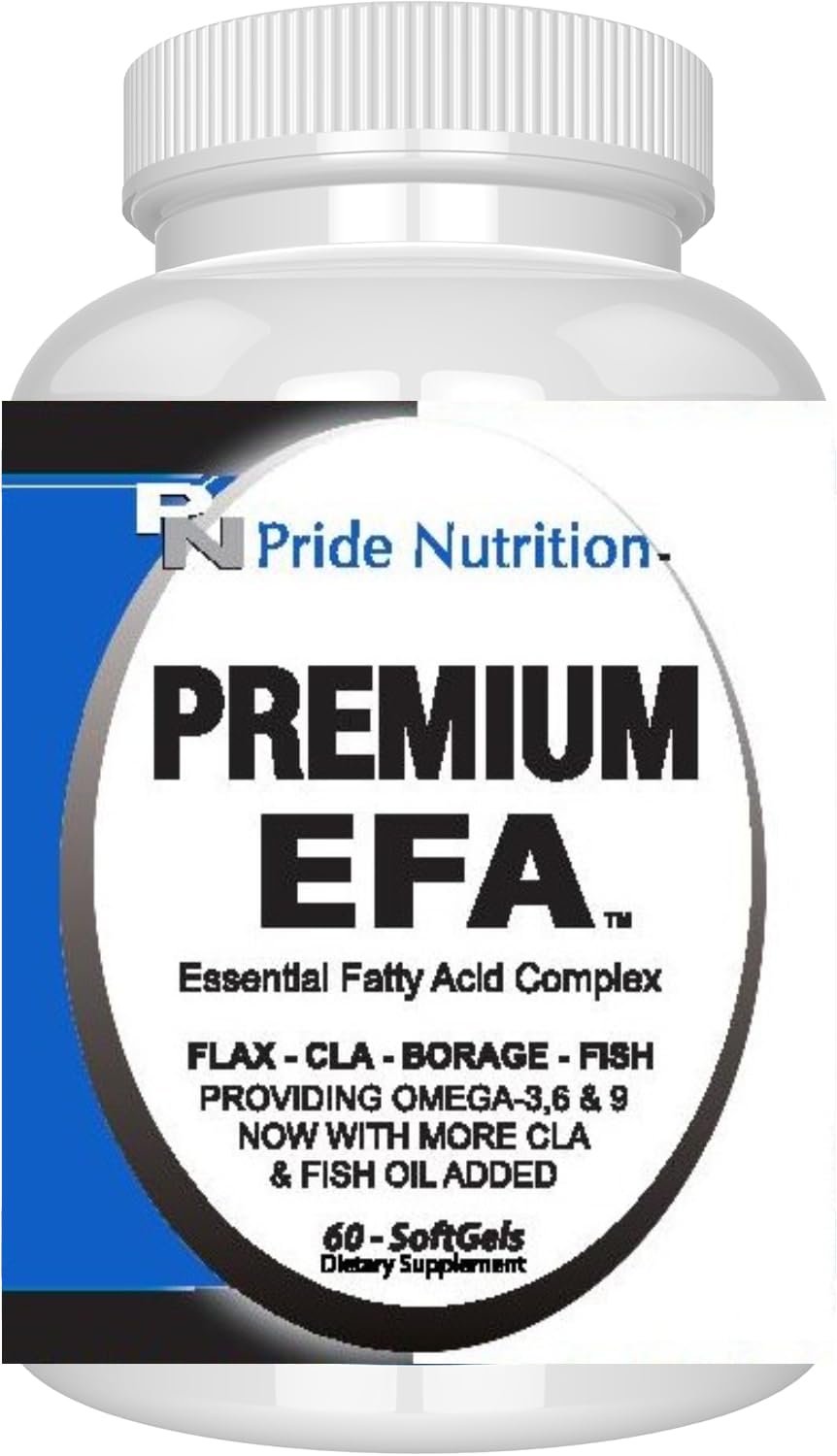 Pride Nutrition Premium EFA Omega 3-6-9 Supplement - Softgels