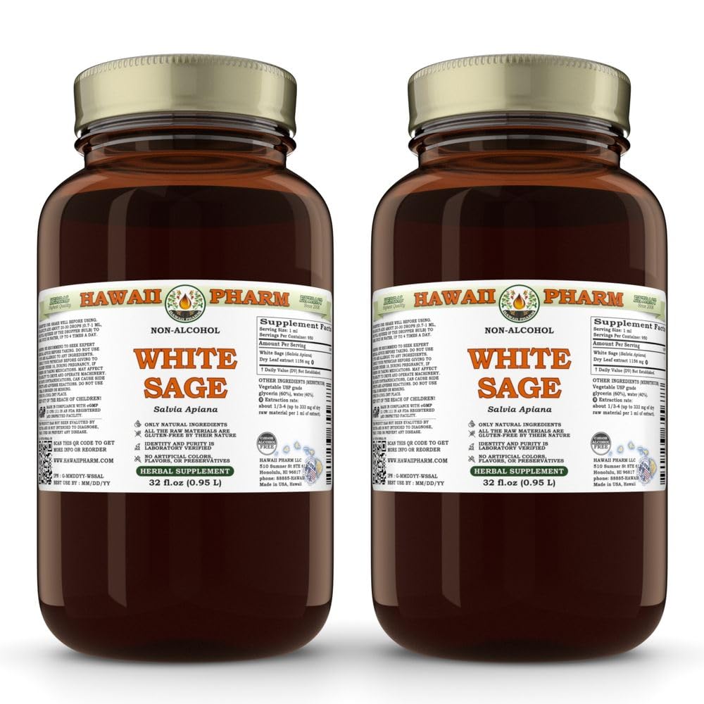 Hawaii Pharm White Sage Leaf Alcohol-Free Extract - 64 fl oz - image 3