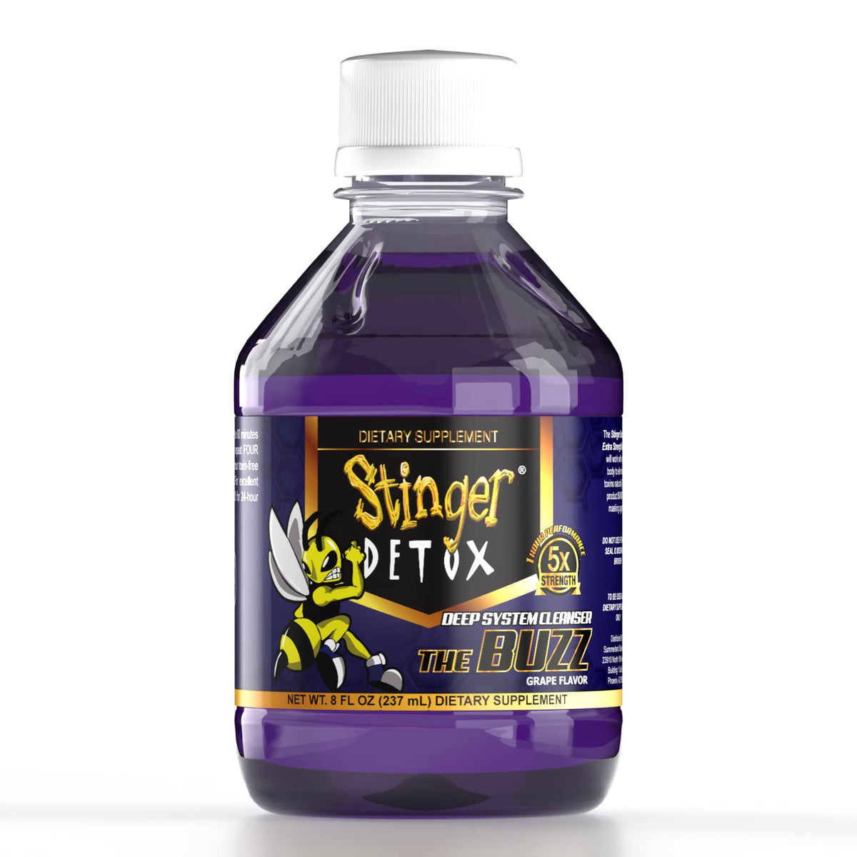 Stinger Detox Buzz 5X Extra Strength Drink Grape – 8 FL OZ - image 2