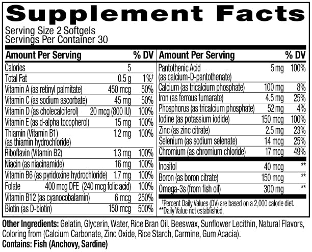 OLLY Ultra Strength Women's Multivitamin with Omega-3 - 60 Softgels - image 7