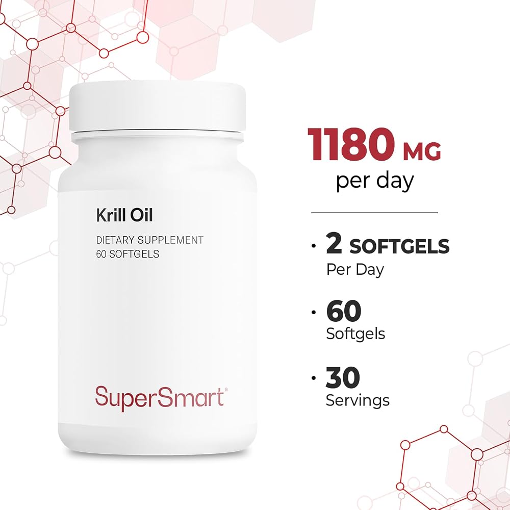 Supersmart Krill Oil Supplement 1180mg Omega-3 - 60 Softgels - image 5