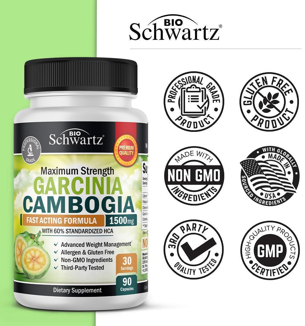 BioSchwartz Garcinia Cambogia Weight Loss Pills - Maximum Strength