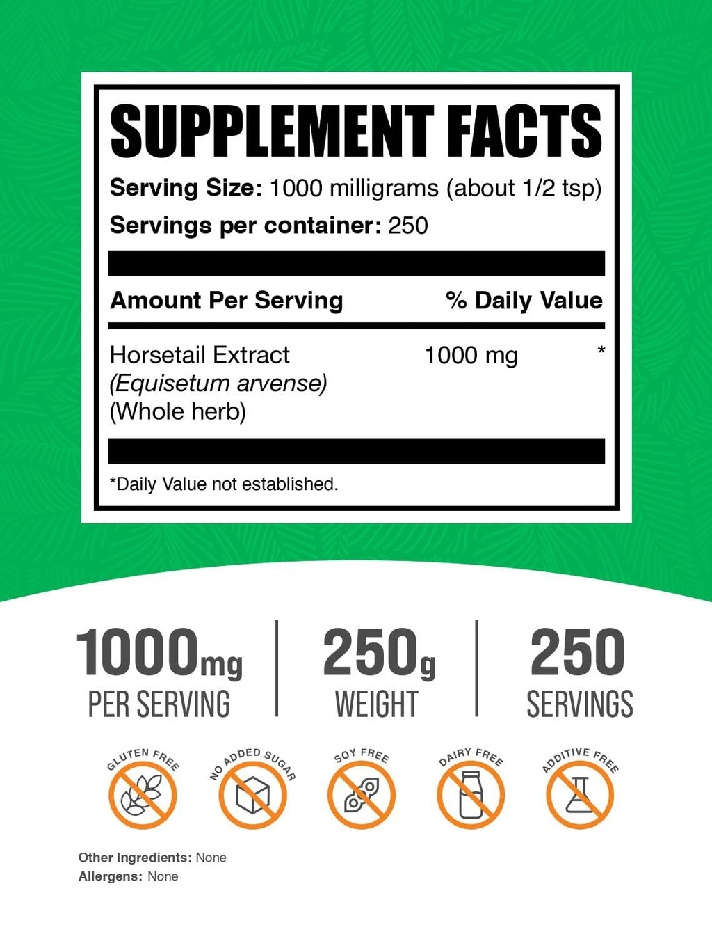 BulkSupplements.com Horsetail Extract Powder, Herbal Supplement