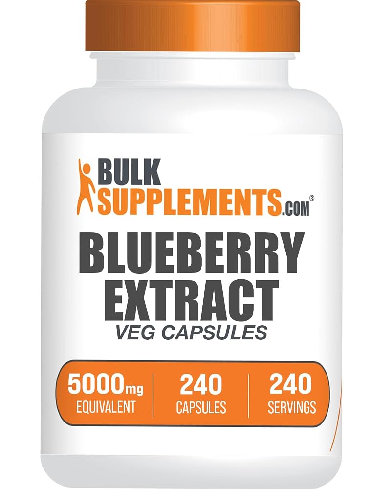 BulkSupplements Blueberry Extract Capsules - 240 Vegetarian Capsules