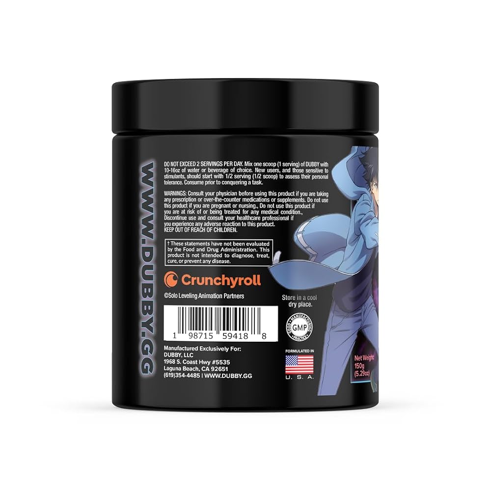 Dubby Solo Leveling Sugar Free Energy Drink Powder - 30 Servings - image 3