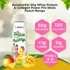 BariatricPal 30g Whey Protein & Collagen Power Pro Shots Peach Mango - image 5