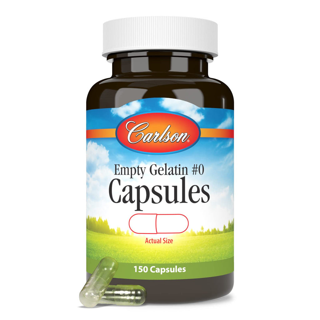 Carlson Empty Gelatin #0 Capsules - 150 Count - image 5