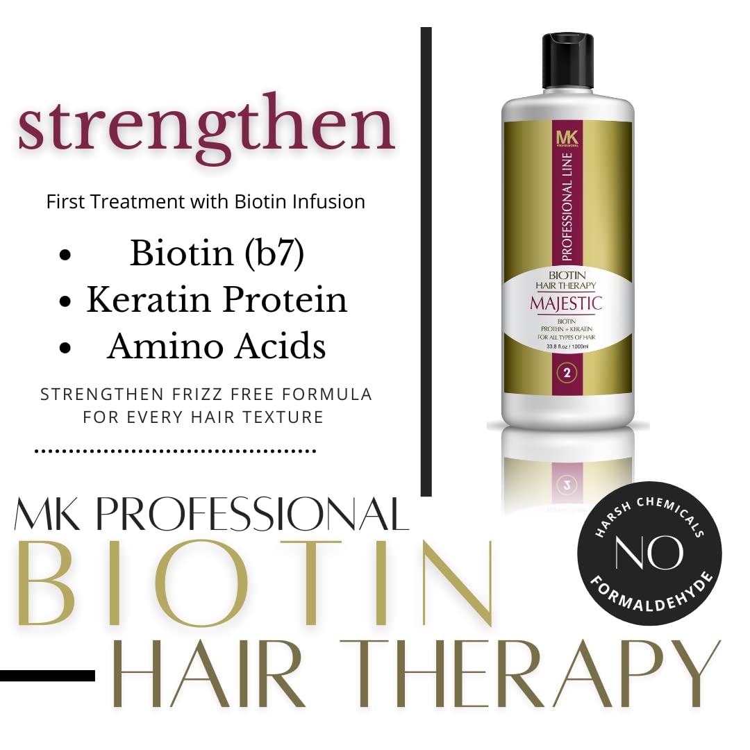 Majestic Keratin Hair Biotin Therapy 1000ml - Formaldehyde Free - image 3