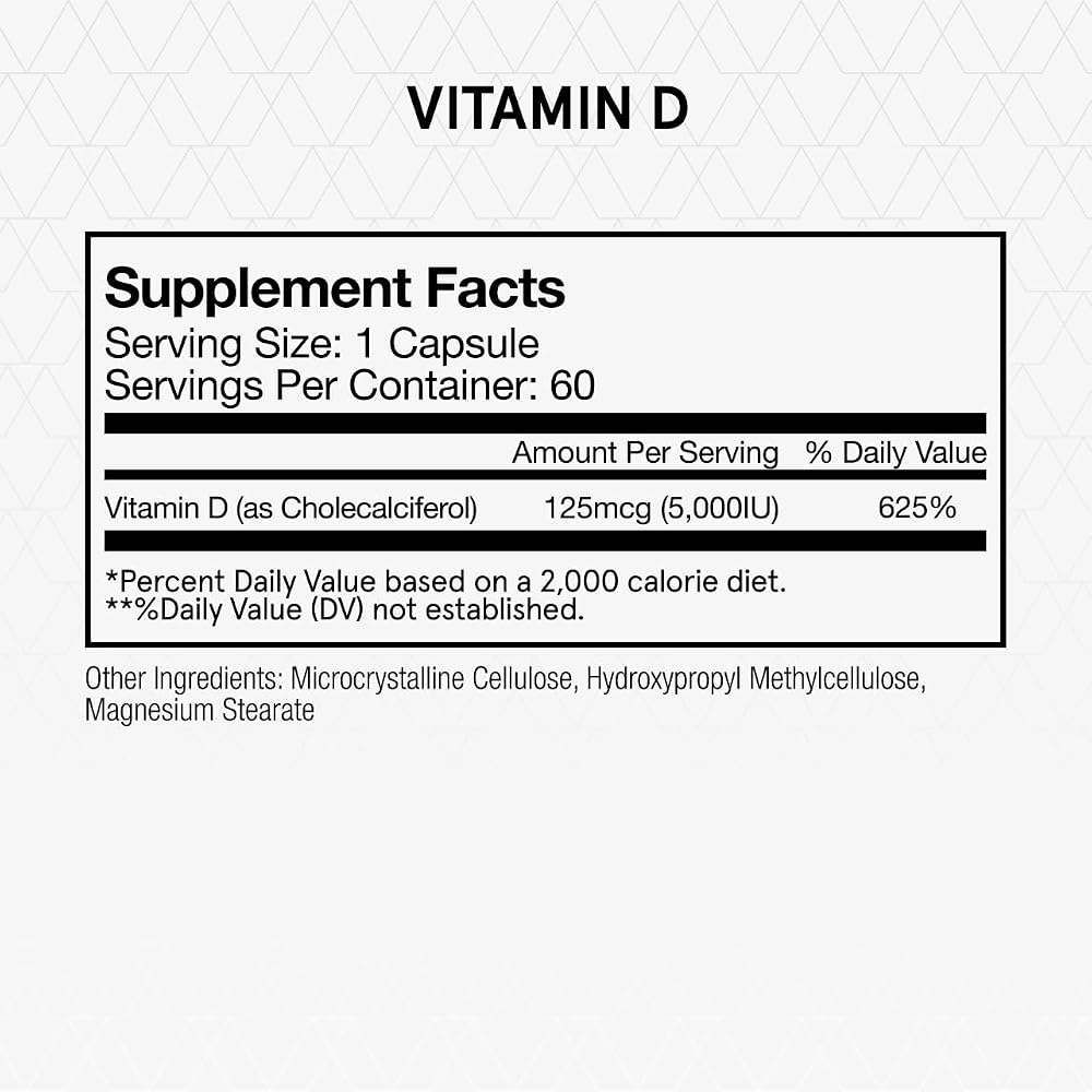 Momentous Vitamin D3 5000 IU Supplement - 60 Capsules - image 2