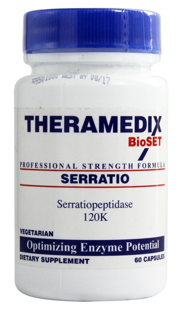 Theramedix Serratio 120K Proteolytic Enzyme - 60 Vegetarian Capsules