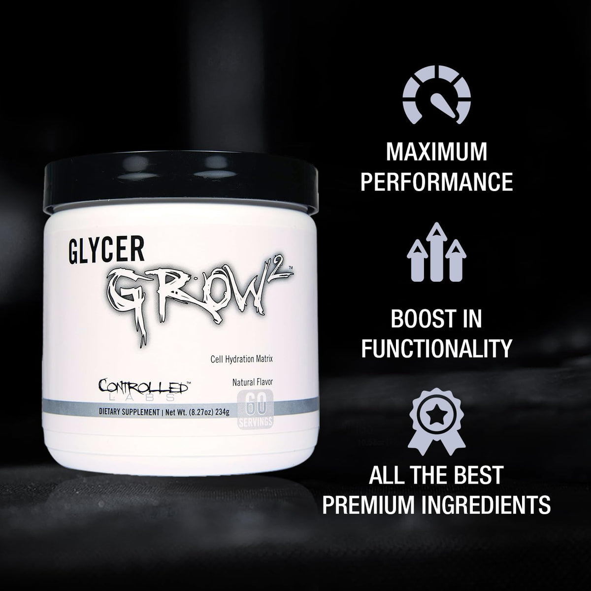 CONTROLLED LABS GlycerGrow 2 Glycerol Powder - 60 Servings - image 2
