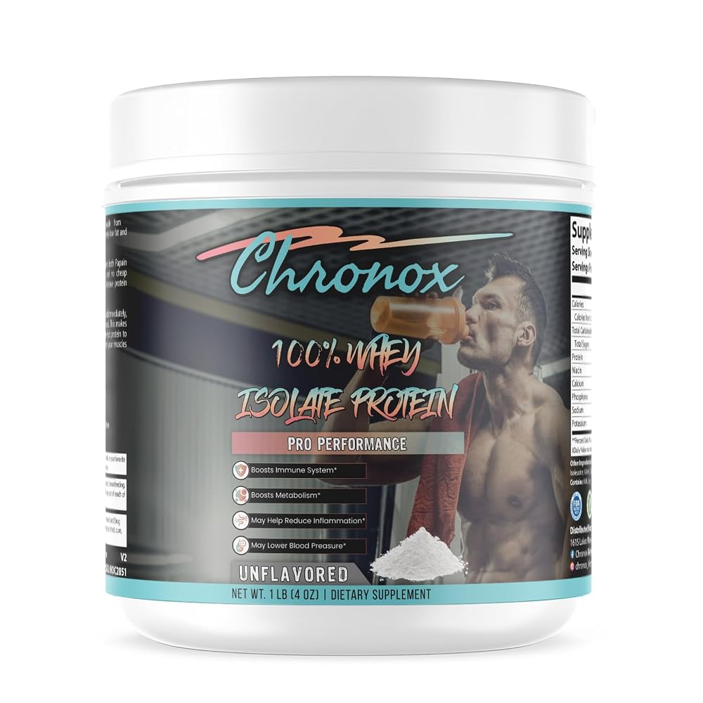Chronox 100% Whey Protein Isolate Unflavored - 1 lb