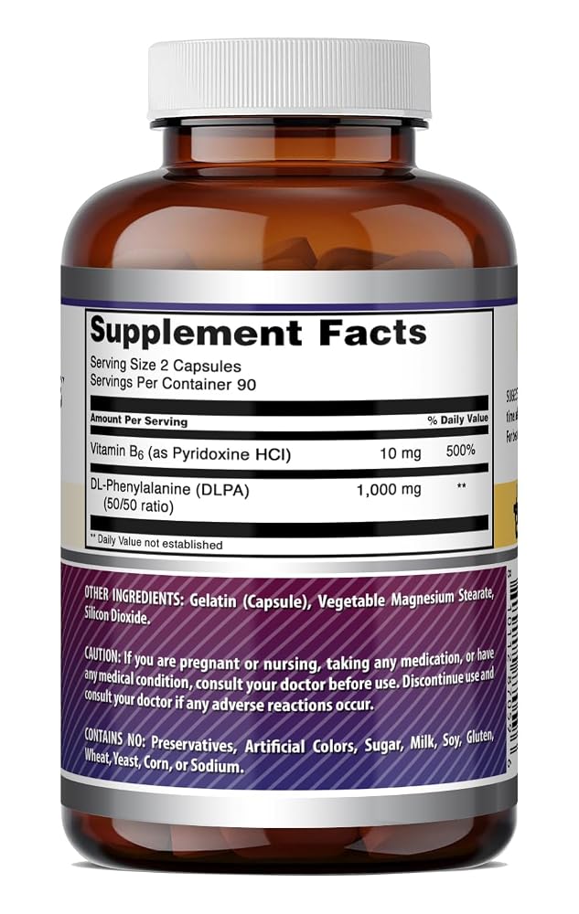 Amazing Nutrition DLPA 1000 Mg Supplement - 180 Capsules - image 6