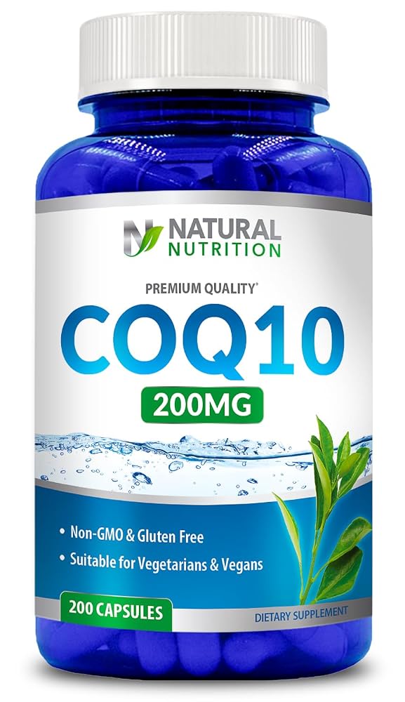 Generic Natural CoQ10 200mg - 200 Vegetarian Capsules