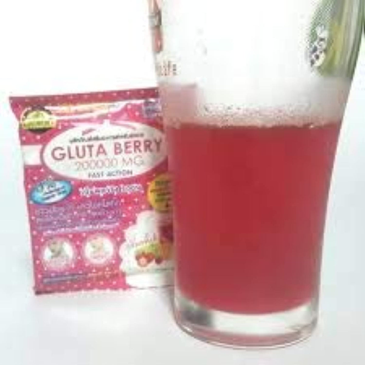 Gluta Berry 200000 mg Glutathione Drink Powder - 10 Sachets - image 2