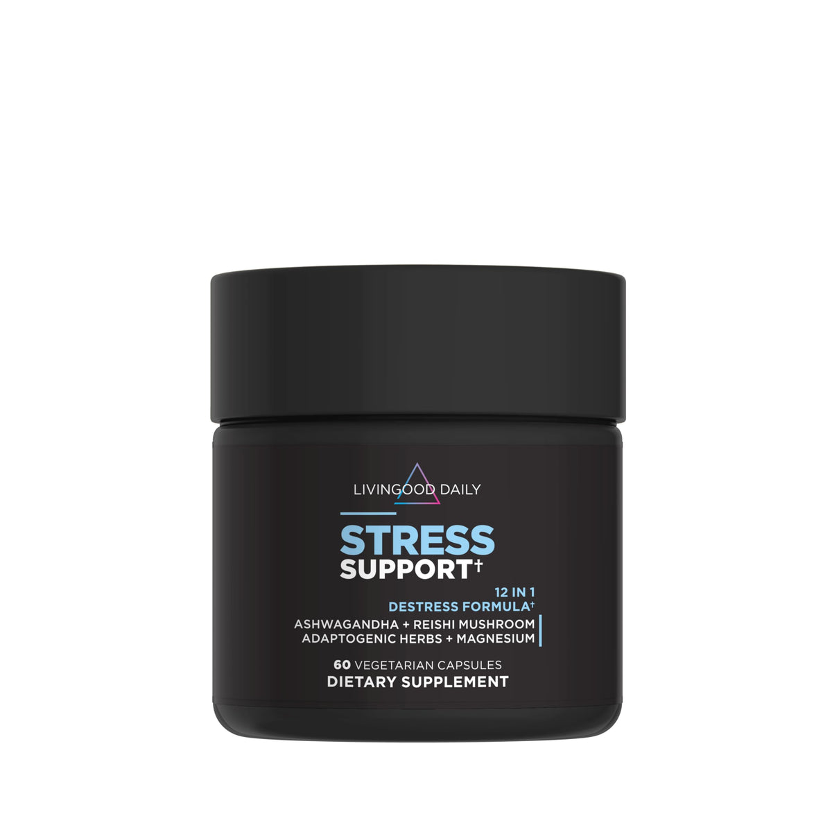 Livingood Daily Stress Support Supplement with Ashwagandha - 60 Capsules