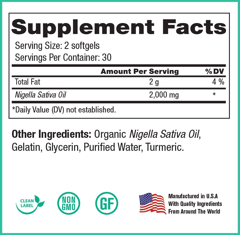 Peak Pure & Natural Black Seed Oil Supplement - 60 Capsules - image 4