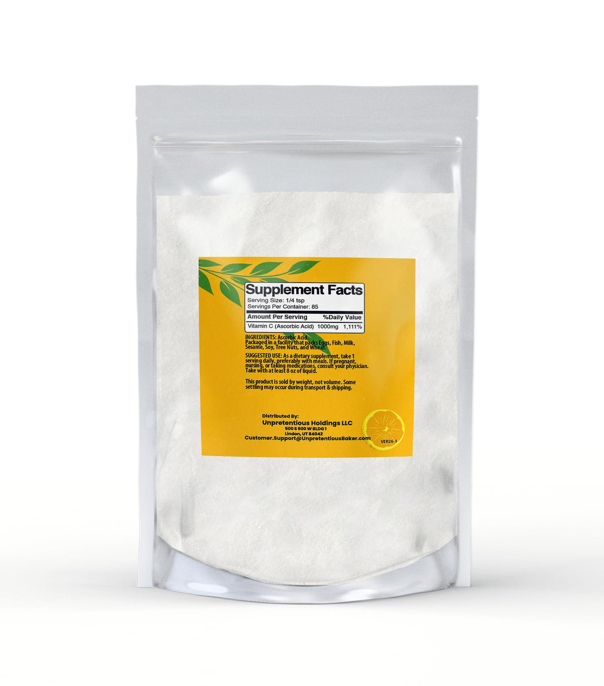 Unpretentious Vitamin C Powder Baker Ascorbic Acid