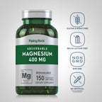 Piping Rock Magnesium 400 mg - 150 Softgels - image 3