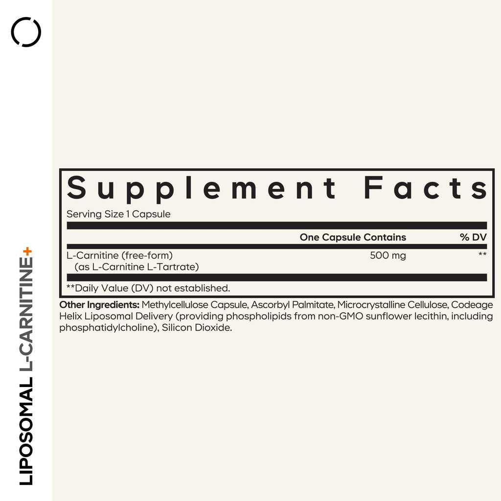 Codeage Liposomal L-Carnitine+ 500mg - 90 Capsules - image 2