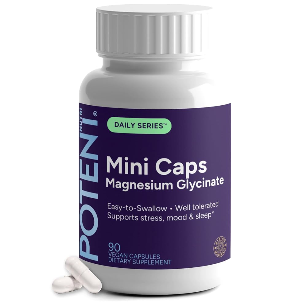Potent Nutri Magnesium Glycinate Small Capsules - 90 Count