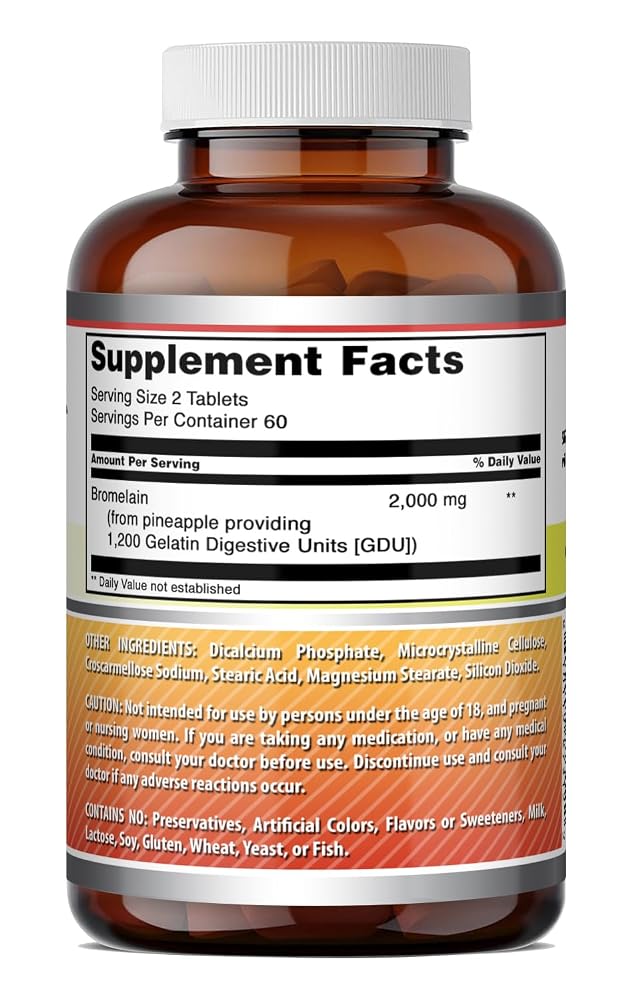 Amazing Formulas Bromelain 2000 Mg per Serving