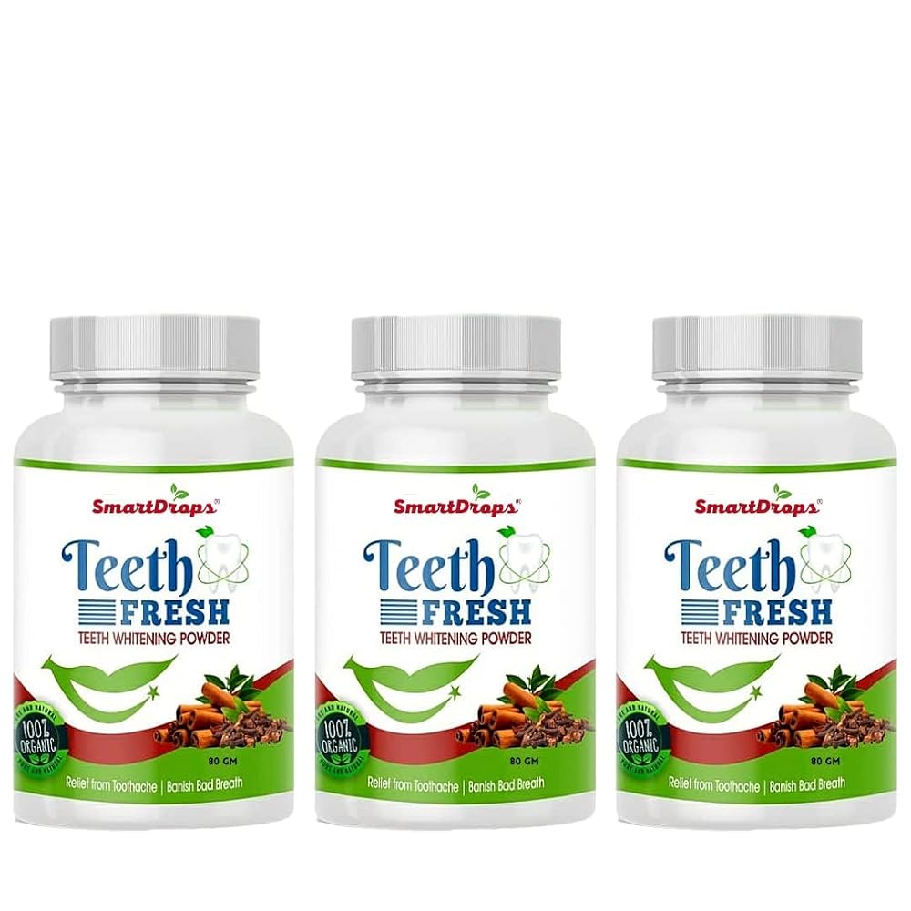 Smartdrops Teeth Whitening Activated Charcoal Powder - 80 gm