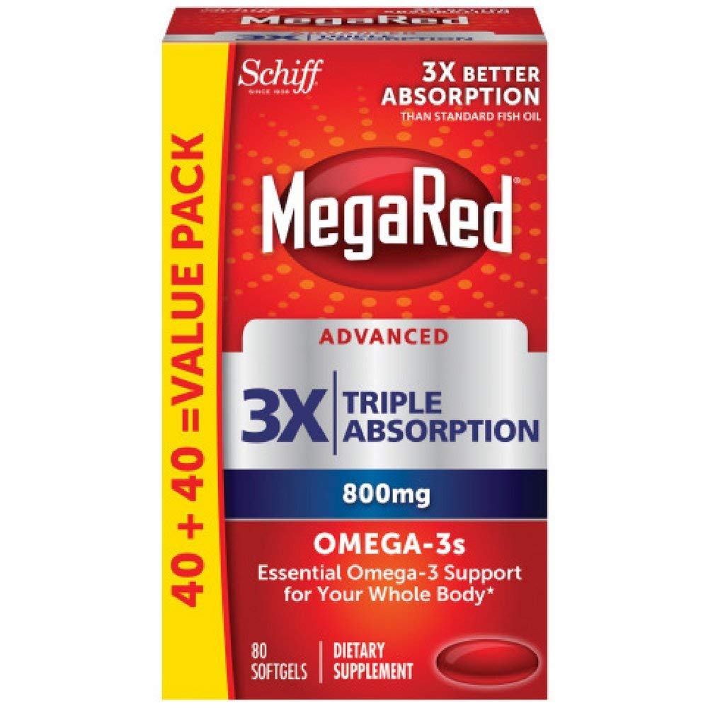MegaRed Advanced Omega-3 Fish Oil 800mg - 160 Softgels