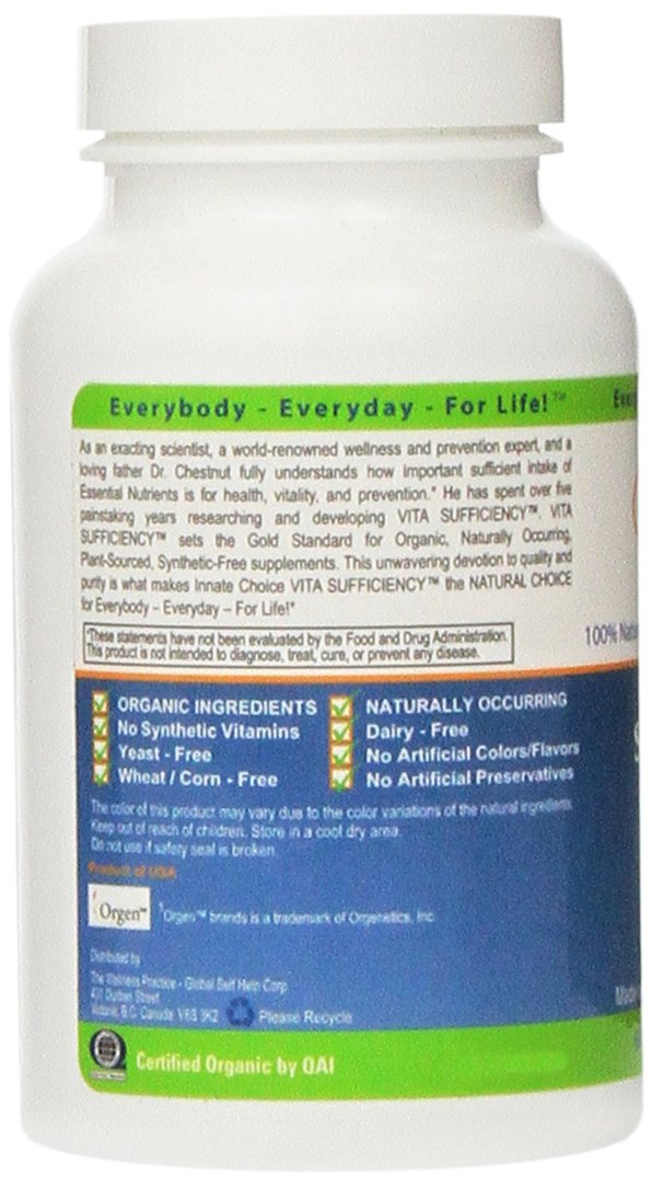 Innate Choice Vita Sufficiency Multivitamin - 60 Vegetarian Capsules - image 2