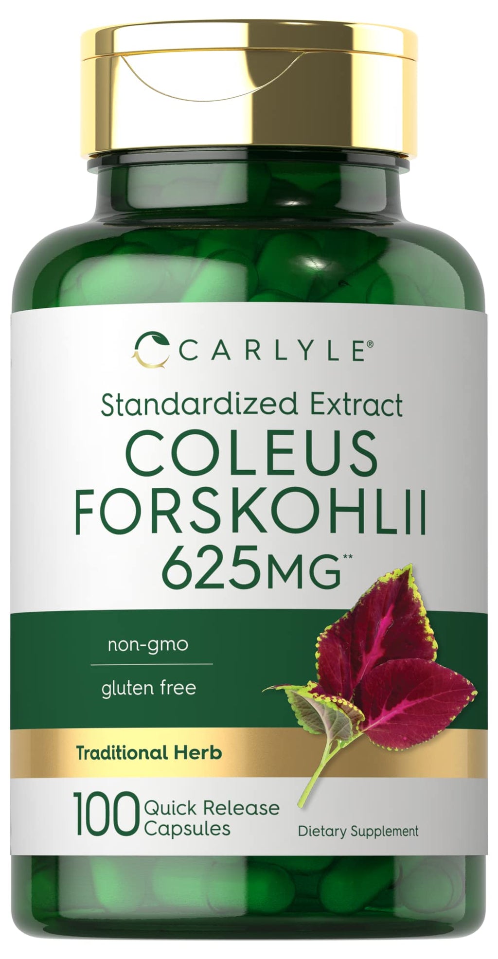 Carlyle Coleus Forskohlii Standardized Extract - 100 Capsules