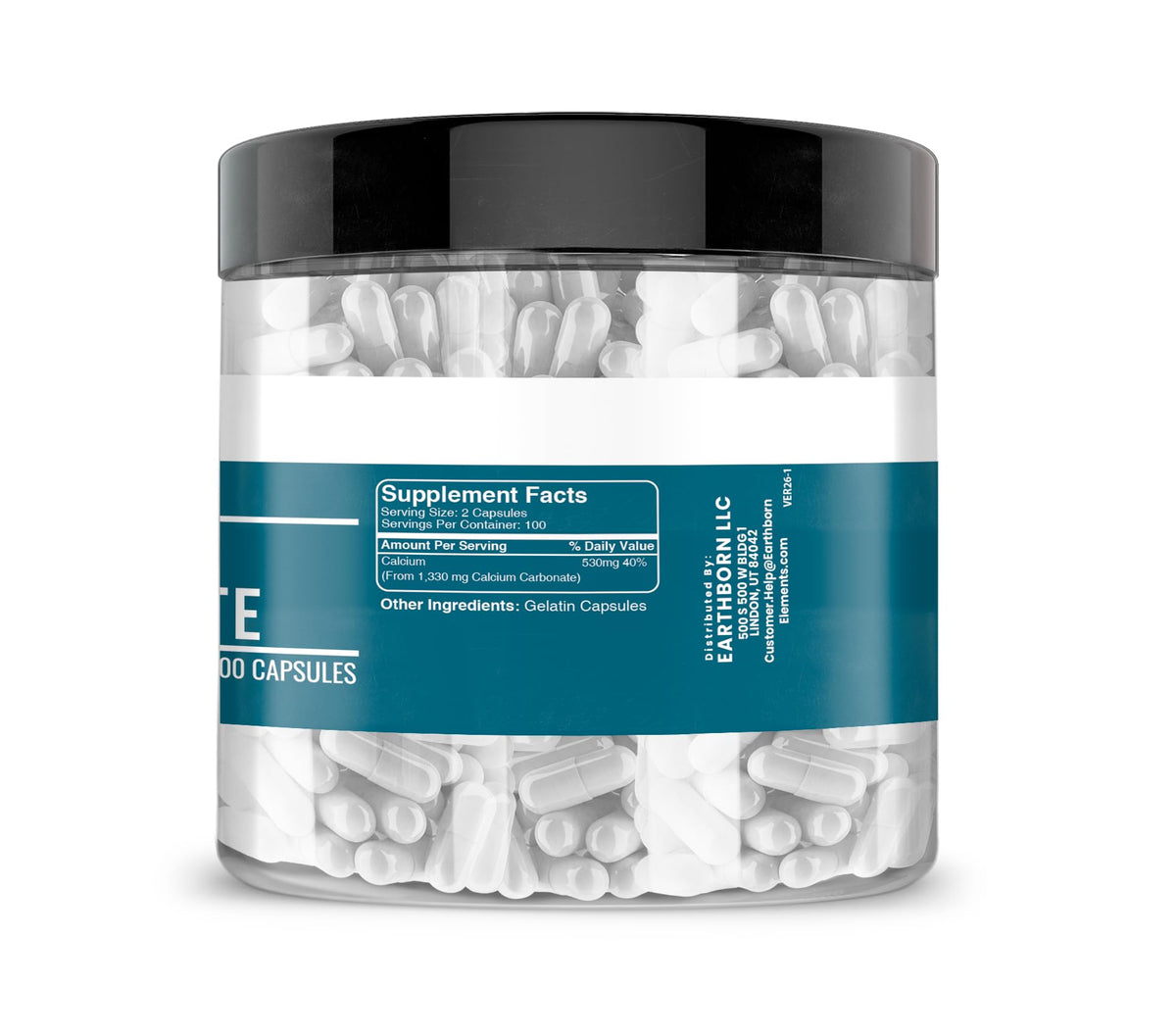 Earthborn Elements Calcium Carbonate - 200 Capsules - image 2