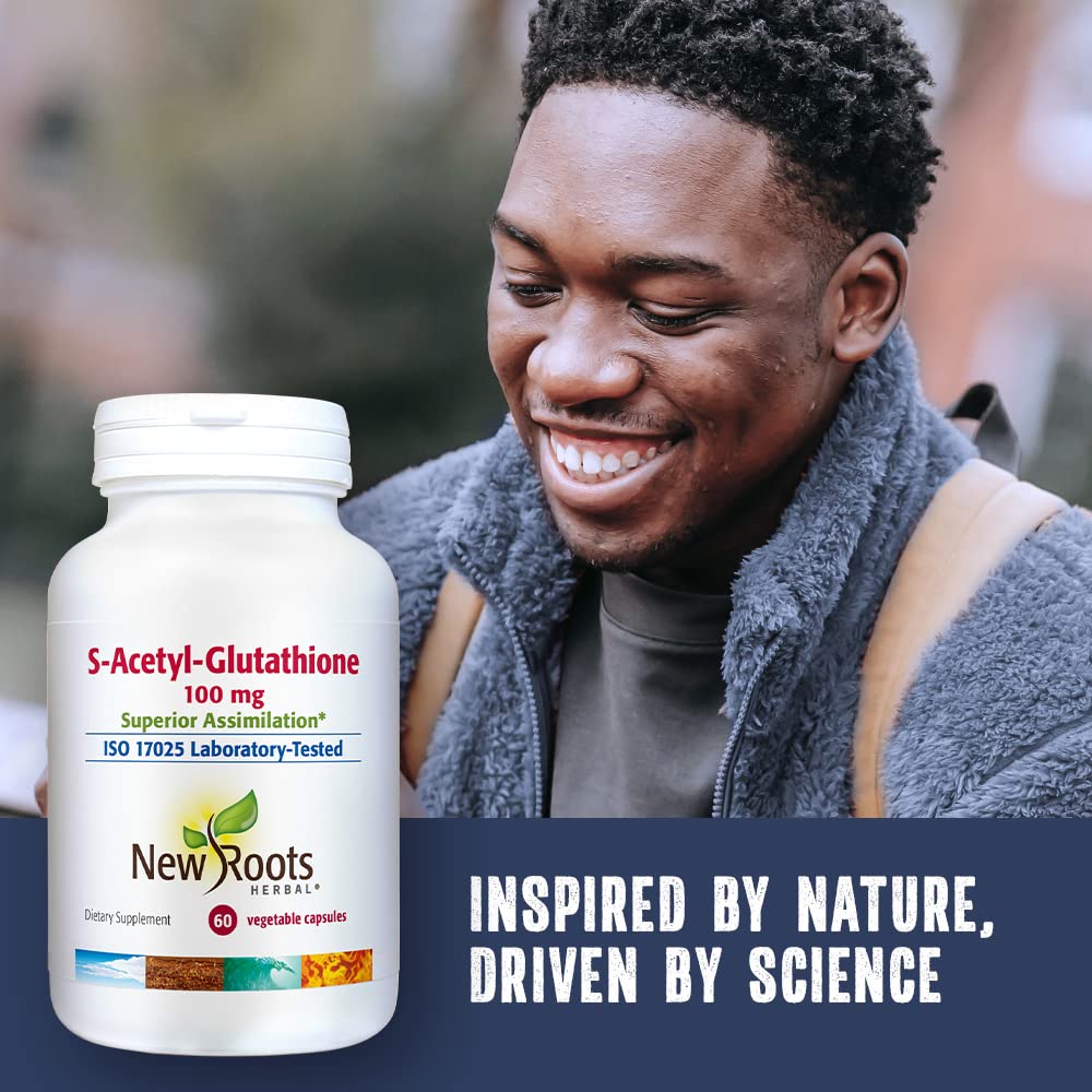 New Roots Herbal S-Acetyl-Glutathione 100mg - 60 Vegetarian Capsules - image 4