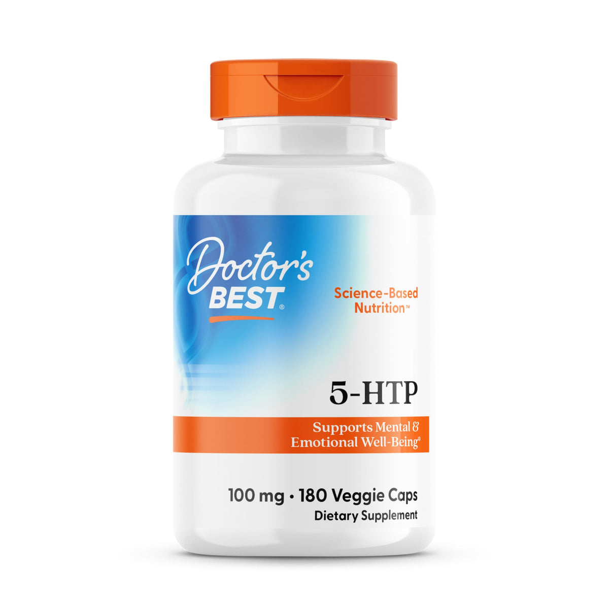 Doctor's Best 5-HTP 100mg Vegetarian Capsules - 180 Count