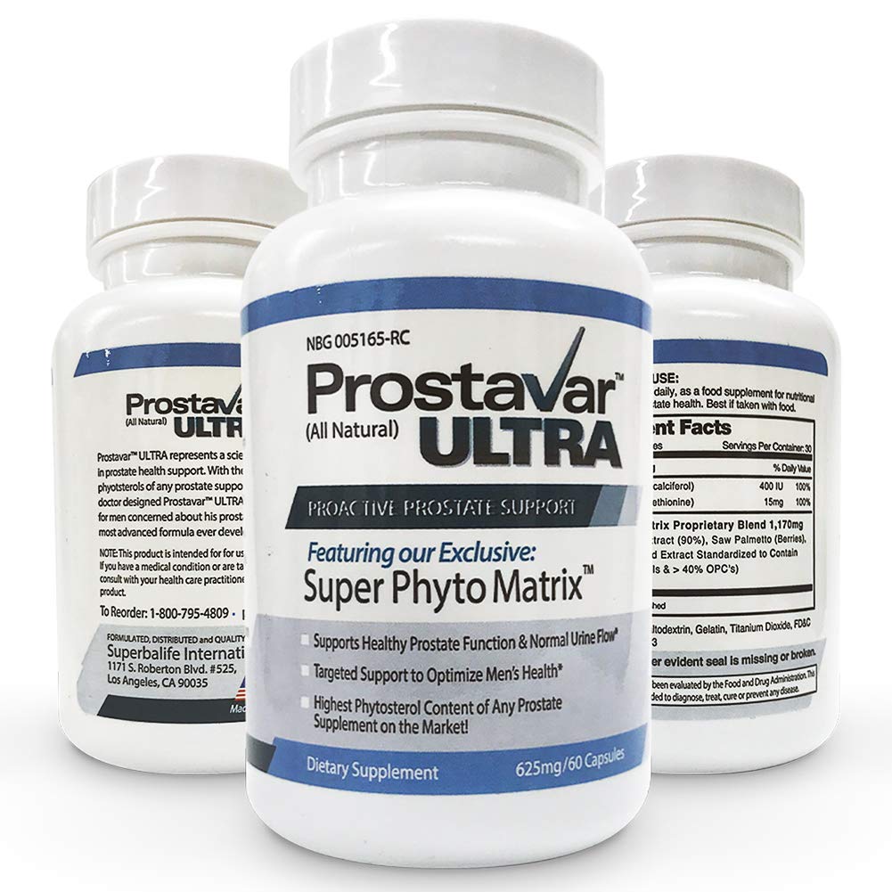 Prostavar Ultra Prostate Support 600mg Beta-Sitosterol - 180 Capsules - image 2